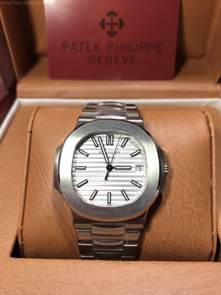 Patek Nautilus 57111A White Dial 40mm CC หน้าขาว สายเหล็ก 01