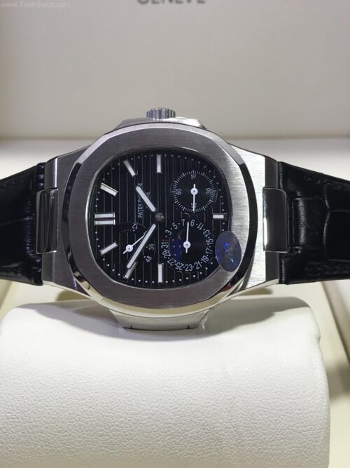 Patek Nautilus 5712G001 Power Black Dial 40mm CC Leather Strap