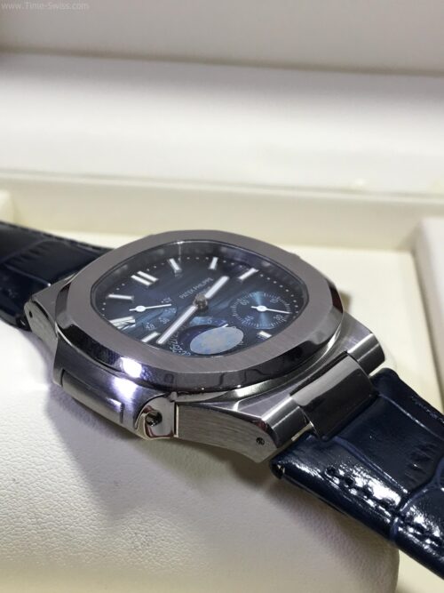 Patek Nautilus 5712G001 Power Blue Dial 40mm CC Leather Strap