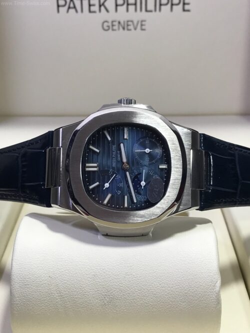 Patek Nautilus 5712G001 Power Blue Dial 40mm CC Leather Strap