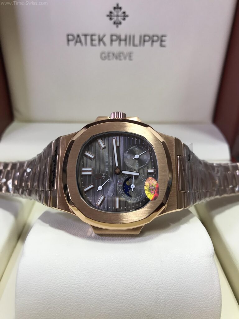 Patek Nautilus 5712R001 Power Rose Gold Black Dial 40mm CC หน้าดำเทา 05