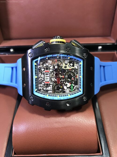 Richard Mille RM011-03 PVD Blue Rubber 40mm