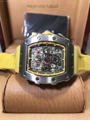 Richard Mille RM011-03 Yellow Dial Yellow Rubber 42mm