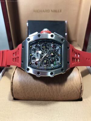 Richard Mille RM011-03RG003 Black Dial Red Rubber 42mm CC
