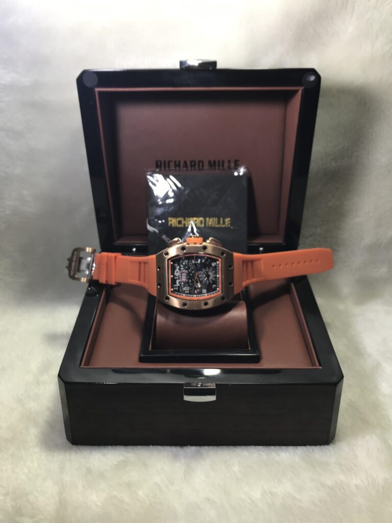 Richard Mille RM011-03RG003 Rose Gold Orange Rubber 40mm เรือนทอง หน้าส้ม สายยางส้ม 07