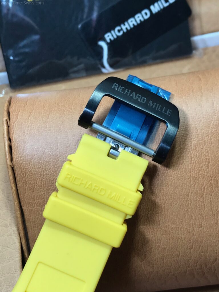 Richard Mille RM01103 PVD Yellow Rubber 42mm รมดำ หน้าเหลือง สายยางเหลือง 05