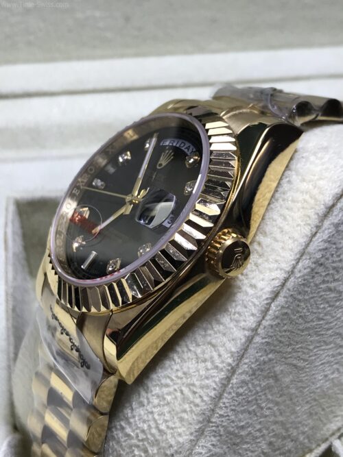 Rolex Day-Date Gold Black Dial 36mm