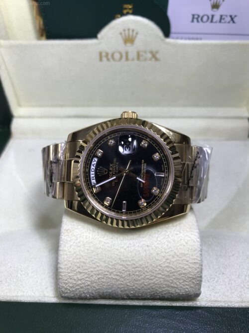 Rolex Day-Date Gold Black Dial 36mm