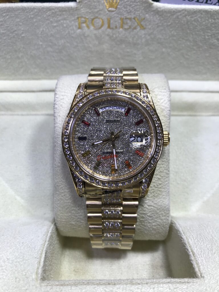 Rolex Day-Date Gold Diamond Full 36mm เรือนทอง หน้าเพชรเต็ม 3ข้อ 01