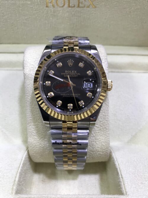 Rolex Datejust Two Tone Black Dial 36mm