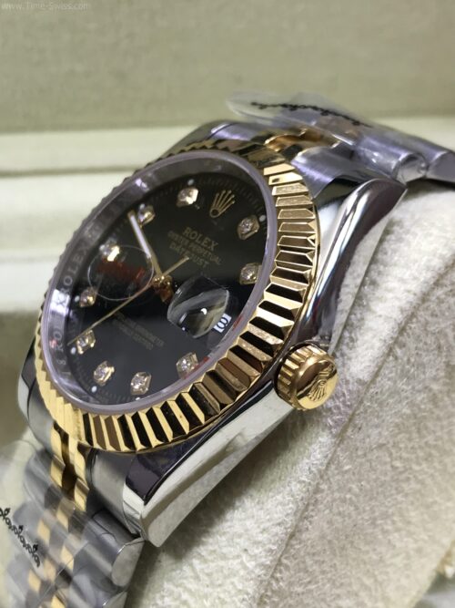 Rolex Datejust Two Tone Black Dial 36mm