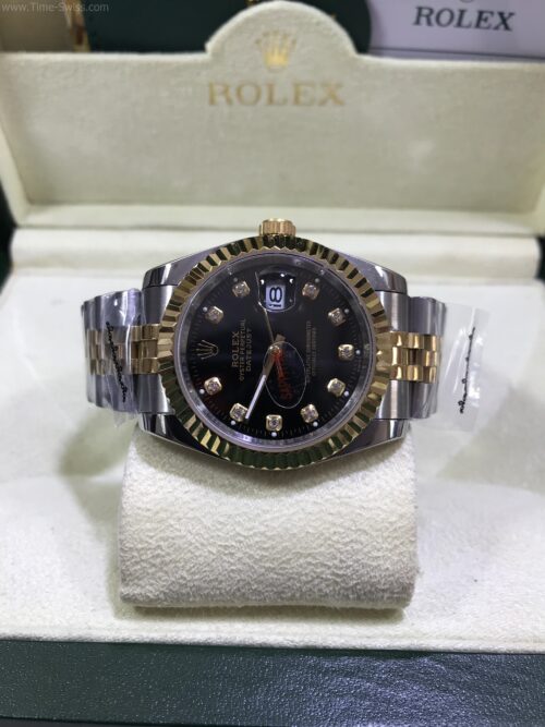 Rolex Datejust Two Tone Black Dial 36mm