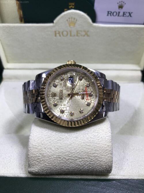 Rolex Datejust Two Tone Gold Com Dial 36mm