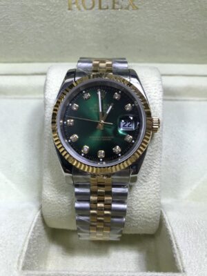 Rolex Datejust Two Tone Green Dial 36mm