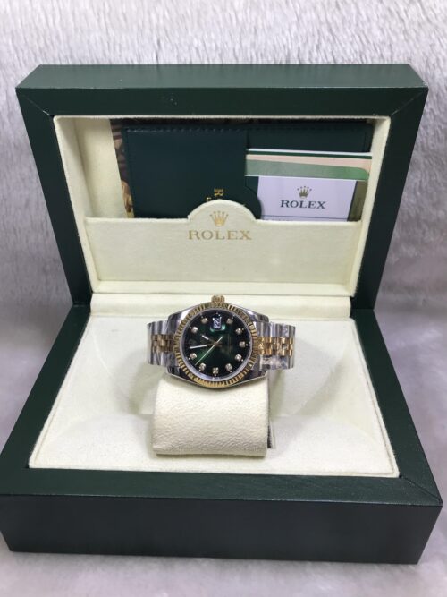 Rolex Datejust Two Tone Green Dial 36mm