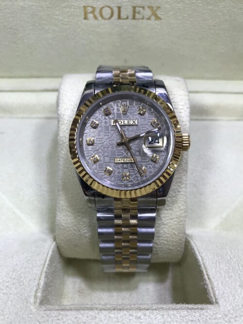 Rolex Datejust Two Tone Grey Com Dial 36mm