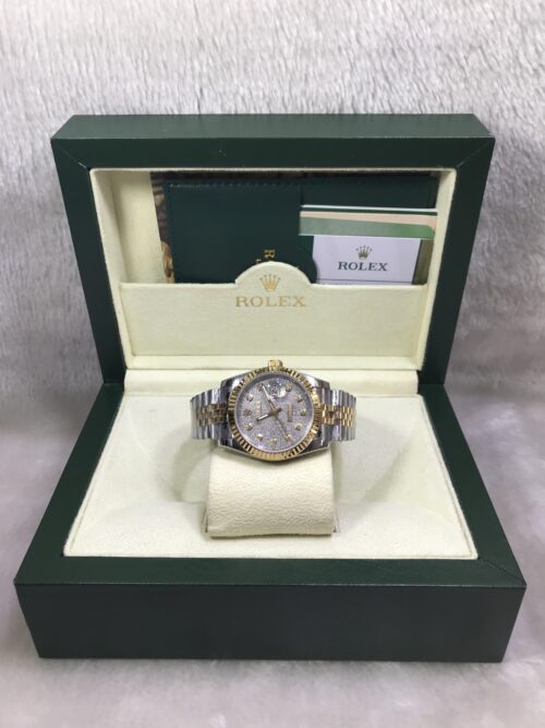 Rolex Datejust Two Tone Grey Com Dial 36mm