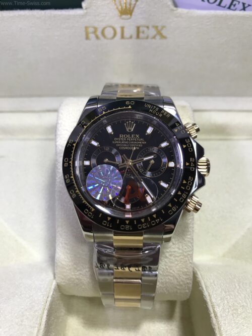 Rolex Daytona Two Tone Ceramic Black Dial 40mm CC