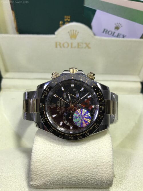 Rolex Daytona Two Tone Ceramic Black Dial 40mm CC