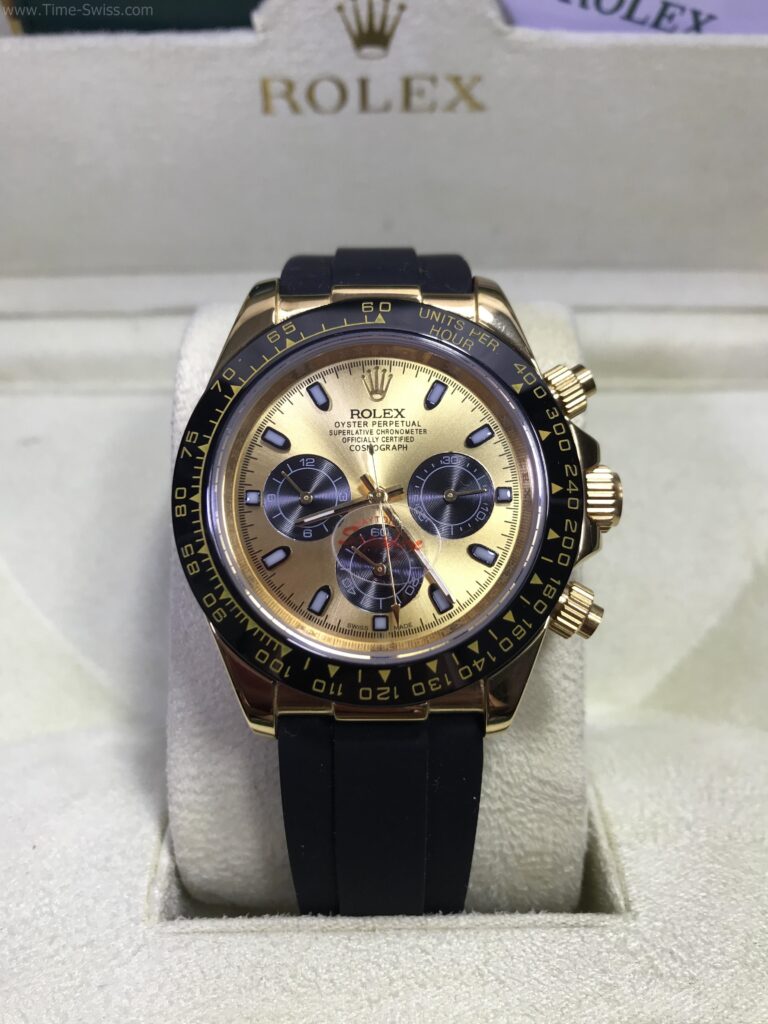 Rolex Daytona Ceramic Gold Dial Rubble 40mm เรือนทอง หน้าทอง ขอบเซลามิก สายยาง 01