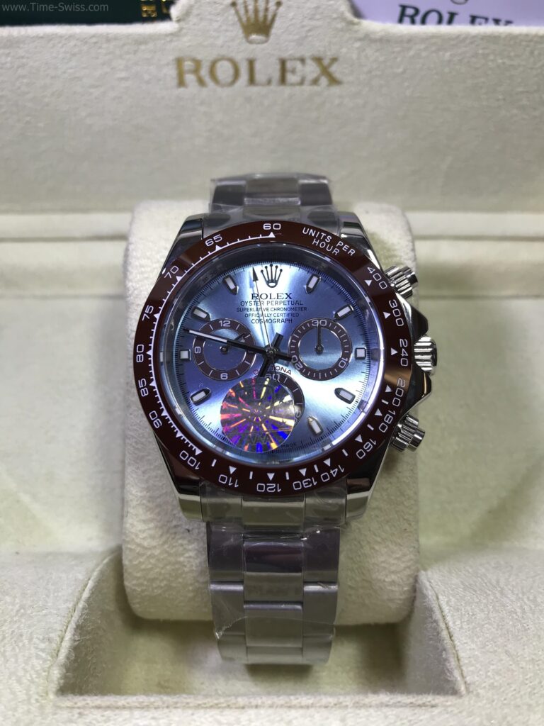 Rolex Daytona Ceramic Ice Blue 40mm CC หน้าฟ้า ขอบน้ำตาล 01