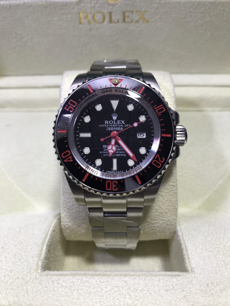 Rolex Deepsea Ceramic Black Red 43mm CC หน้าดำ เข็มแดง 01