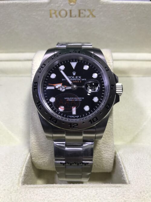 Rolex Explorer2 Black Dial Orange Hand 43mm CC