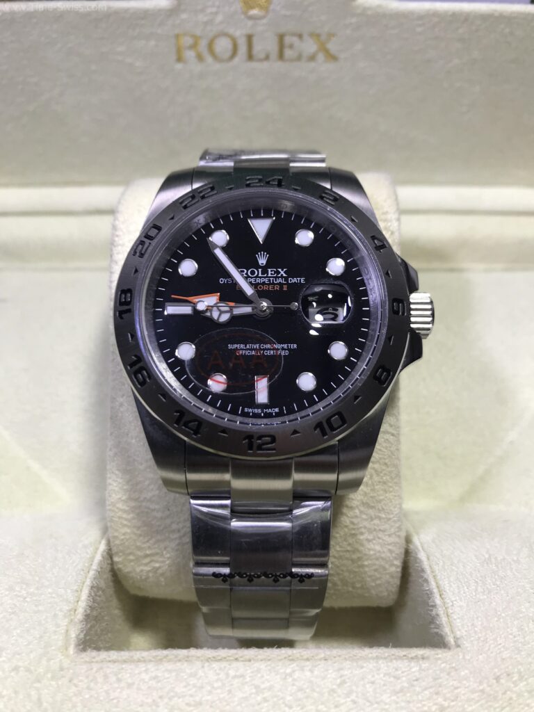 Rolex Explorer2 Black Dial Orange Hand 43mm CC หน้าดำ เข็มส้ม 01