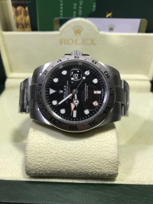 Rolex Explorer2 Black Dial Orange Hand 43mm CC