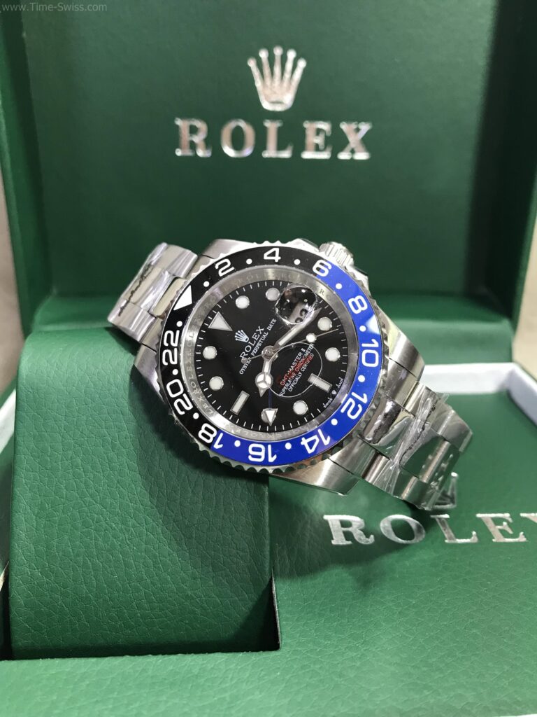 Rolex GMT Batman Black Dial Blue Hand 40mm CC ขอบฟิล์ม 06