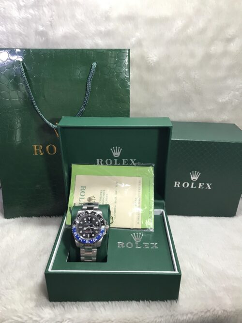 Rolex GMT Batman Black Dial Blue Hand 40mm