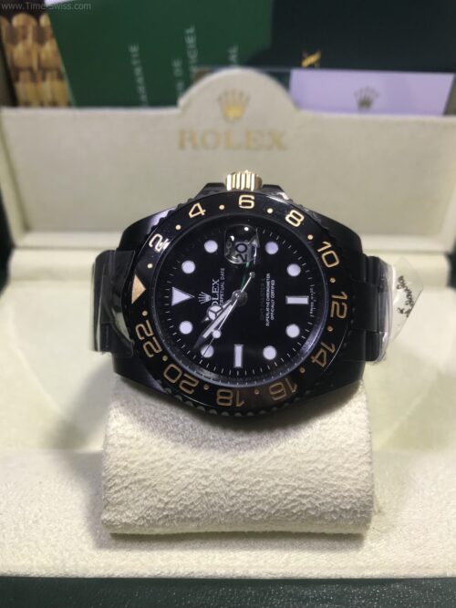 Rolex GMT Ceramic PVD Black Green Hand 40mm CC