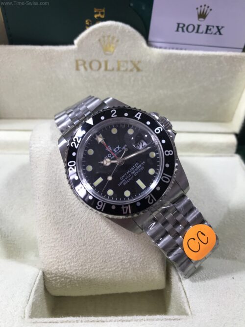 Rolex GMT File Black Dial Red Hand 40mm CC Jubilee