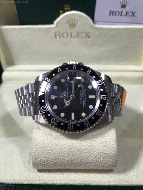 Rolex GMT File Black Dial Red Hand 40mm CC Jubilee