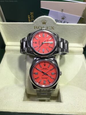 Rolex Oyster Perpetual Red Dial 36mm-41mm