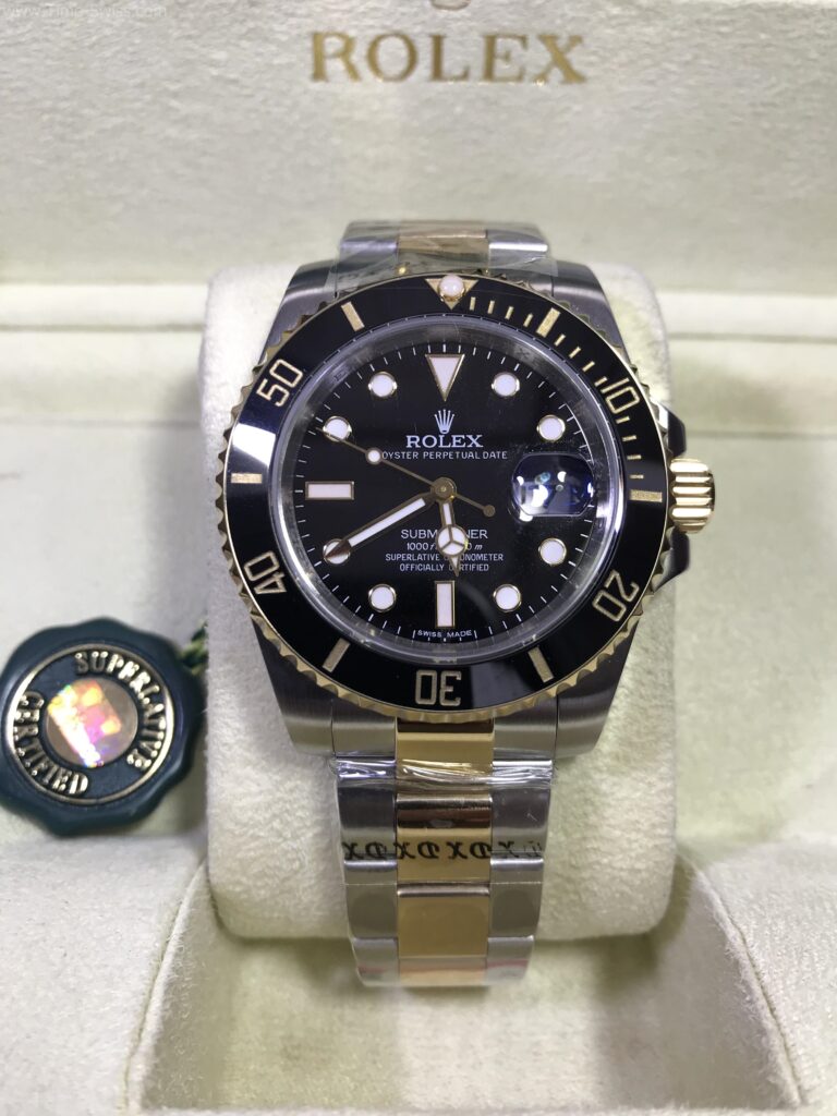 Rolex Submariner Two Tone Ceramic Black Dial 40mm CC 2k หน้าดำ ขอบเซลามิก 01