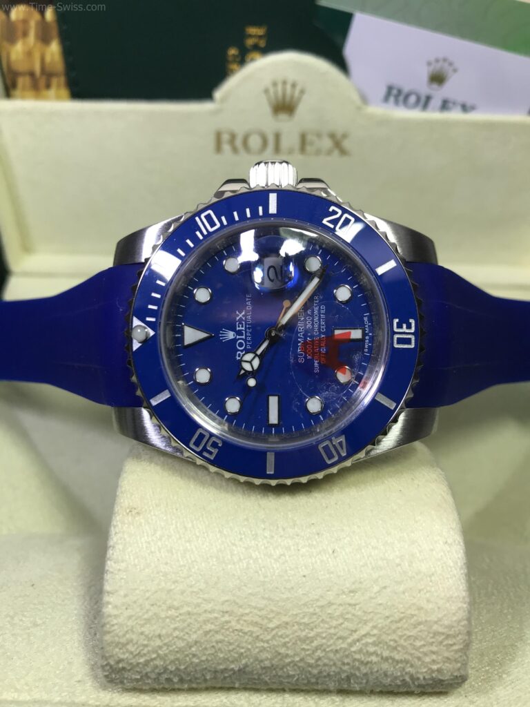 Rolex Submariner Ceramic Blue Dial 40mm CC หน้าน้ำเงิน สายยาง 06