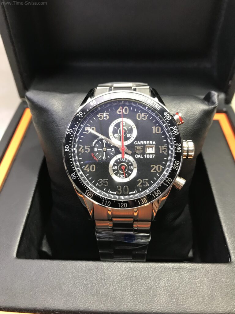 TAG Heuer Carrera 1887 Black Dial 40mm หน้าดำ เข็มแดง จับเวลา 01