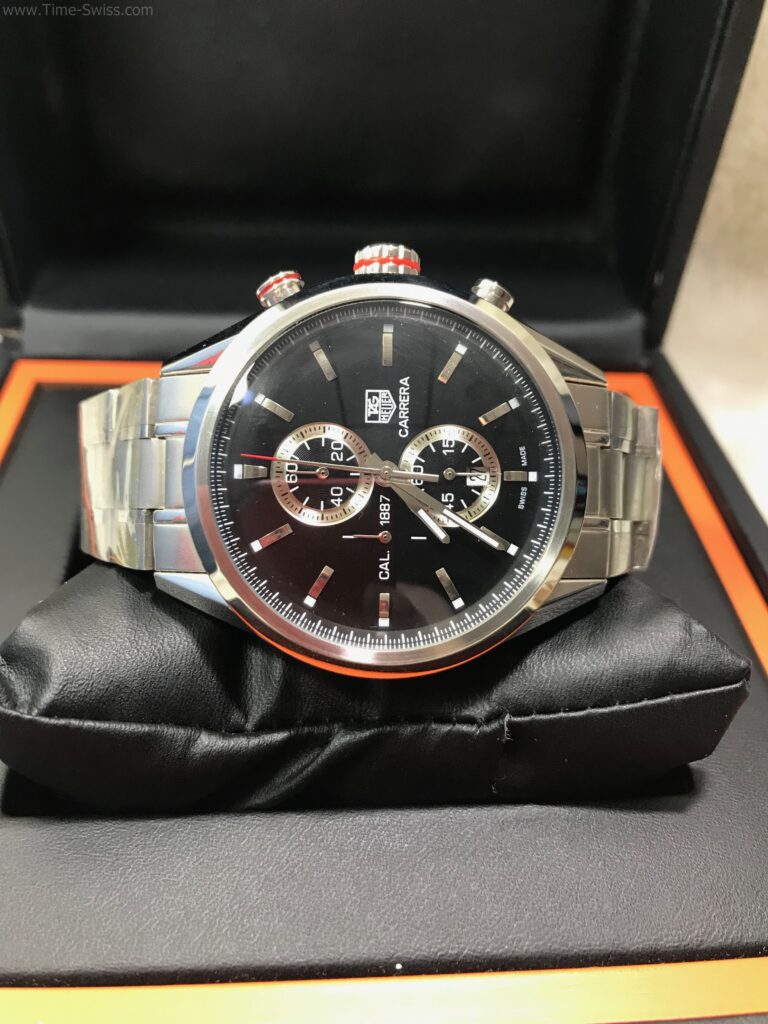 TAG Heuer Carrera Black Dial 1887 40mm หน้าดำ ขอบเรียบ 06