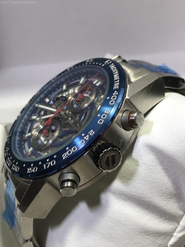 TAG Heuer Carrera Chronograph Blue Dial 40mm หน้าปัดสีน้ำเงินแกะลาย 02