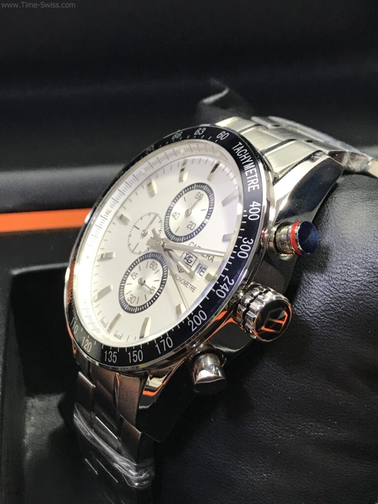 TAG Heuer Carrera Chronograph White Dial 40mm หน้าขาว ขอบดำ 02