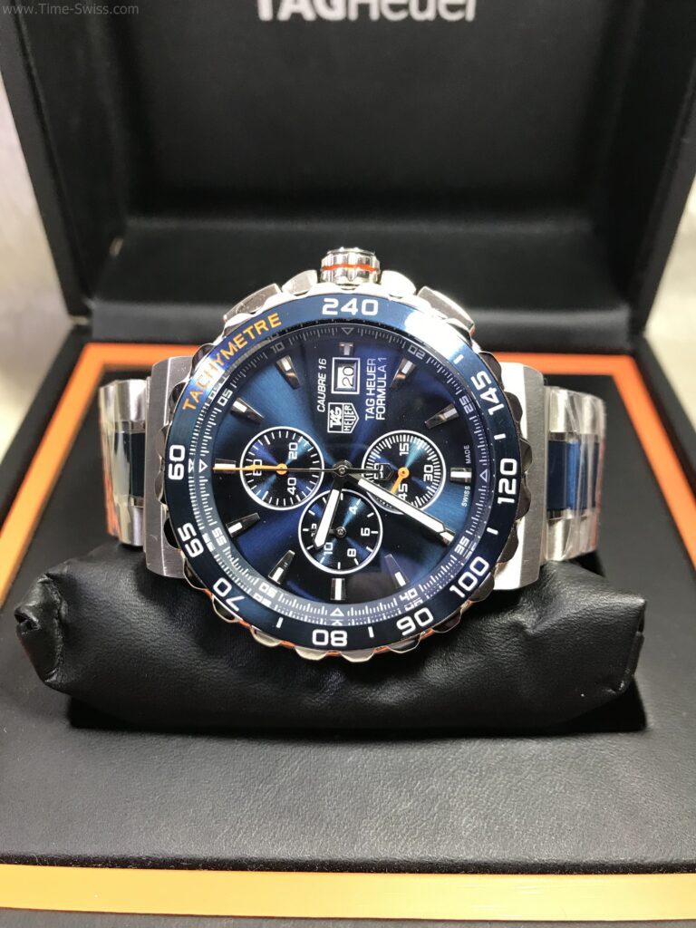 TAG Heuer Formula1 Chronograph 43mm Blue Dial หน้าน้ำเงินเงา 3วงตั้ง 06