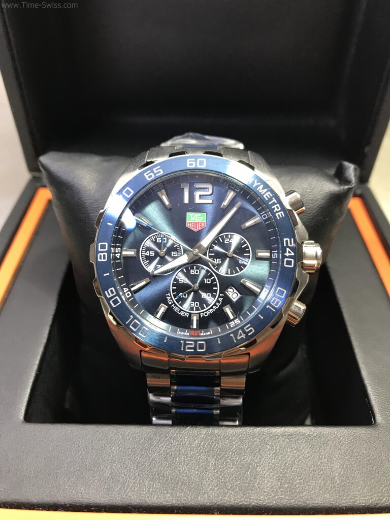 TAG Heuer F1 Chronograph Blue Dial 43mm ขอบฟิล์มสีน้ำเงิน 01