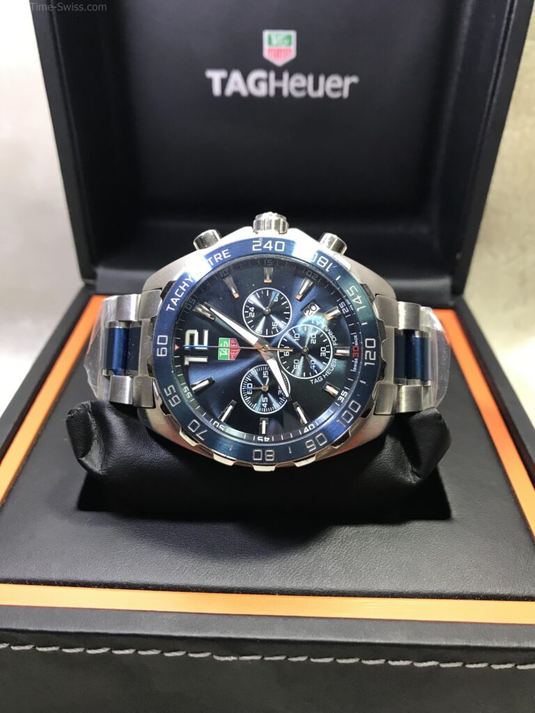 TAG Heuer F1 Chronograph Blue Dial 43mm ขอบฟิล์มสีน้ำเงิน 06