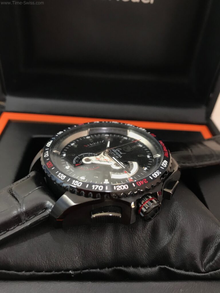 TAG Heuer Grand Carrera 36 PVD Black Dial 43mm สายหนังดำ 02