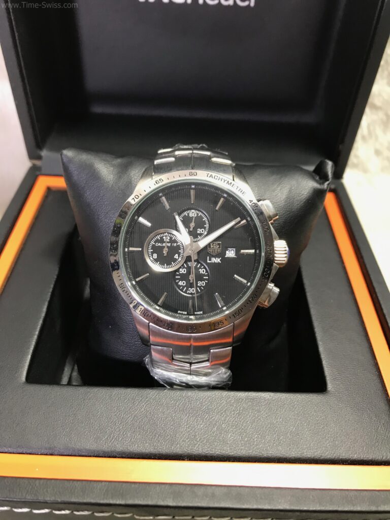 TAG Heuer LinK Calibre16 40mm Black Dial ขอบเรียบ หน้าดำ 01