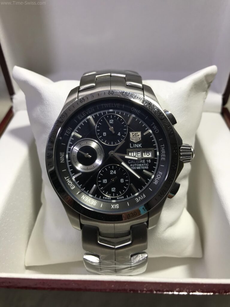 TAG Heuer LinK Calibre 16 Black Dial 40mm หน้าดำ3m สายก้างปลา 01