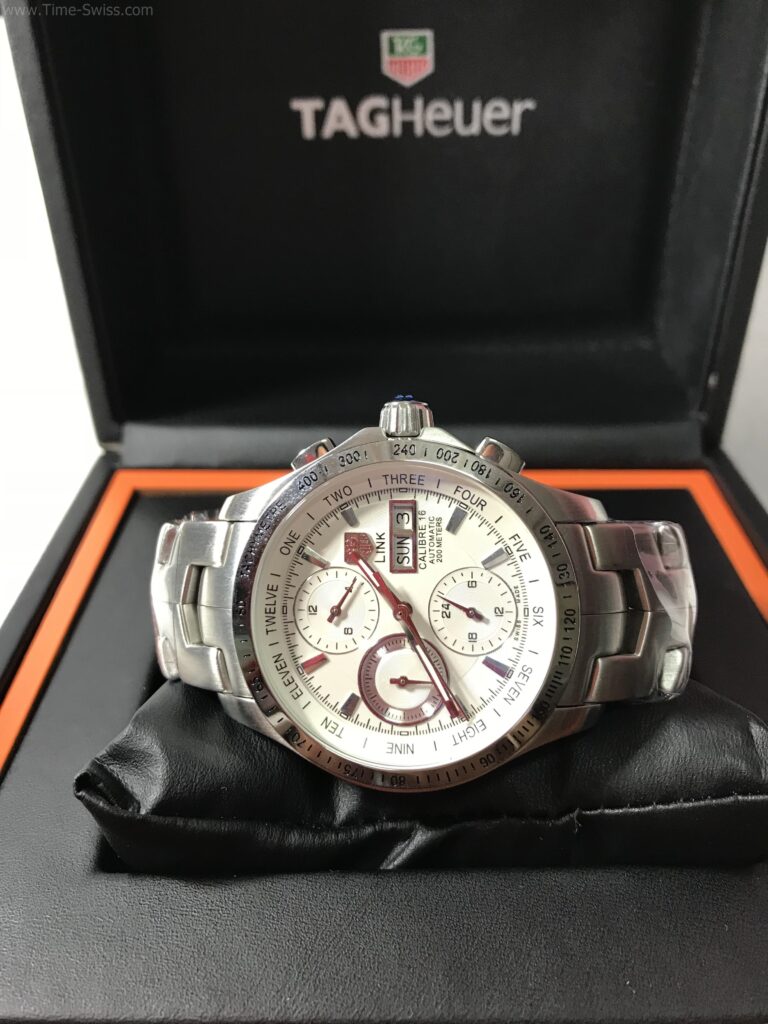 TAG Heuer LinK Calibre 16 White Dial 40mm หน้าขาว3m สายก้างปลา 06