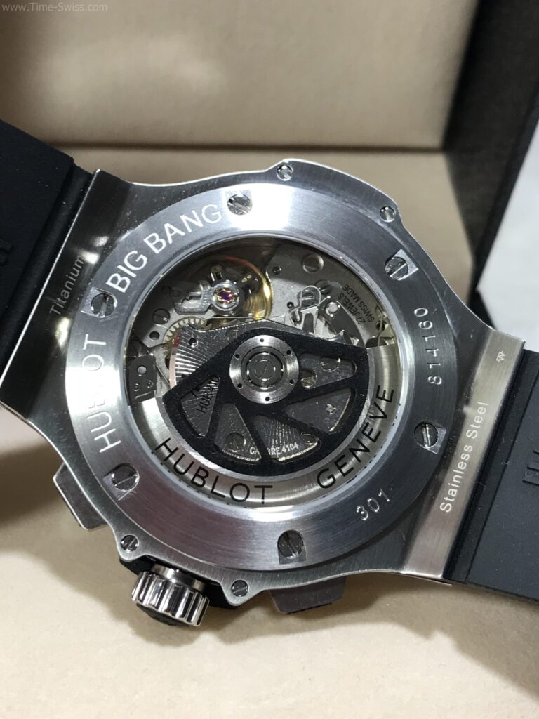 Hublot Big Bang Geneve Black Dial 40mm Swiss หน้าดำ เครื่องจับเวลา สายยาง 06