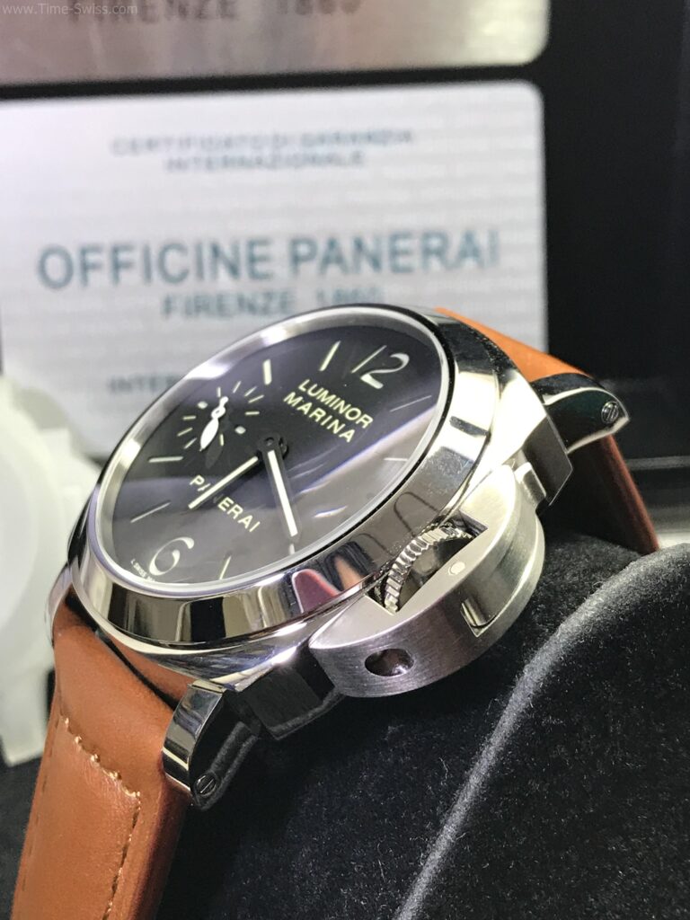 Panerai Luminor Marina PAM111 Black Dial 44mm Swiss หน้าดำ สายหนังน้ำตาล 02